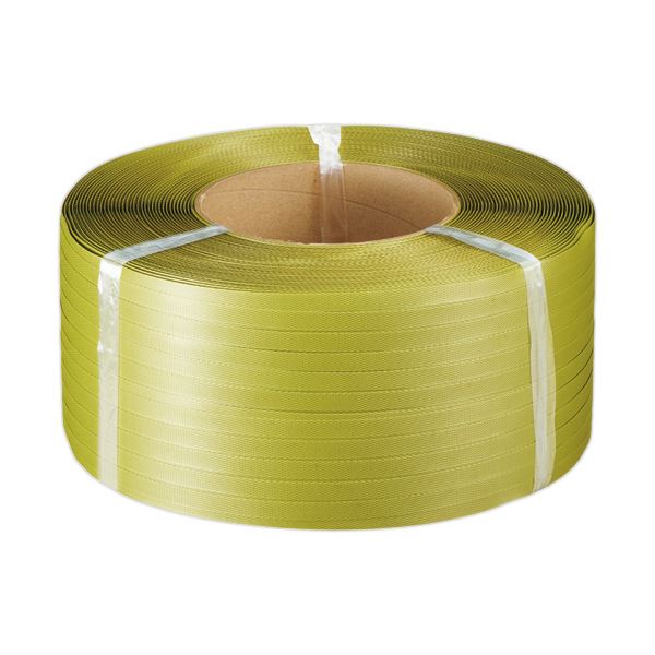 グリーンプラ自動梱包機用リサイクルPPバンド グリーンライトバンド 15mmx2500m 黄 EDH15Y 1巻