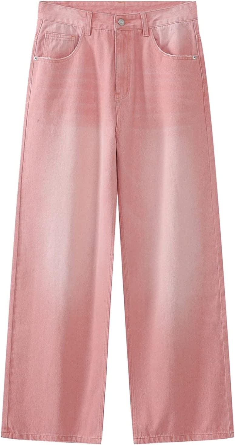 ジーンズ ヴィンテージ デニムパンツ ワイド メンズ レディース ガウチョパンツ シェービング加工 ウォッシュ おしゃれ カジュアル 春 秋 冬 ロングパンツ ストレート 体型カバー ルーズ