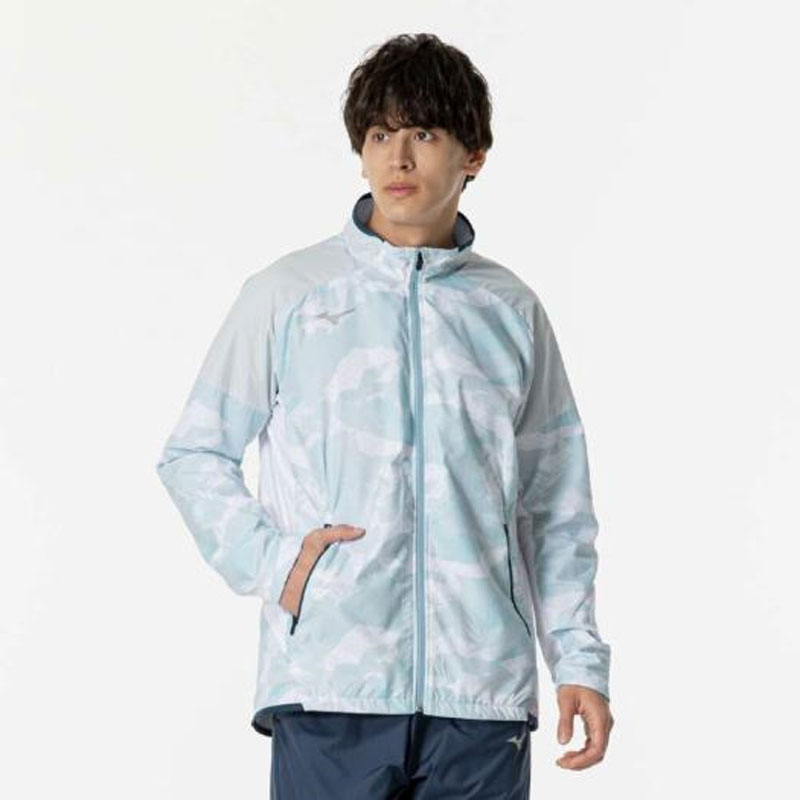 発熱素材 ブレスサーモウォーマージャケット トレーニング メンズ ウォーマースーツ (32MEB541)