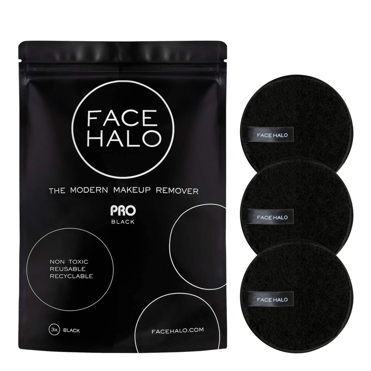 FACE HALO(フェイスハロー) クレンジングパッド (プロ) BLACK 3枚入り