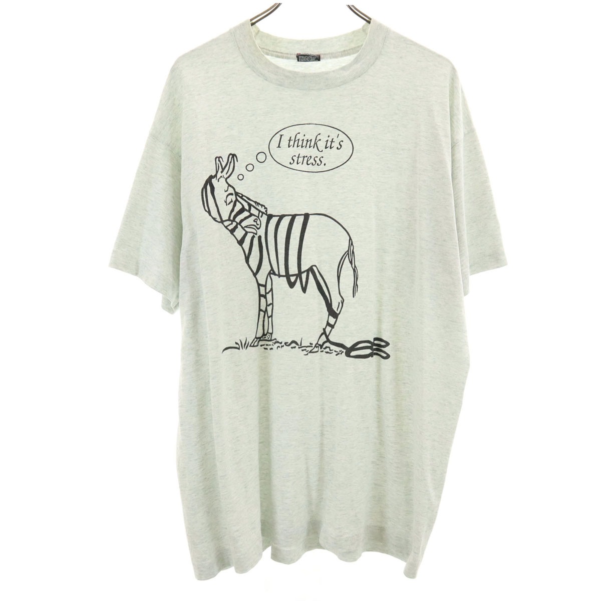 90s USA製 オールド 半袖 Tシャツ XL グレー シングルステッチ メンズ 古着