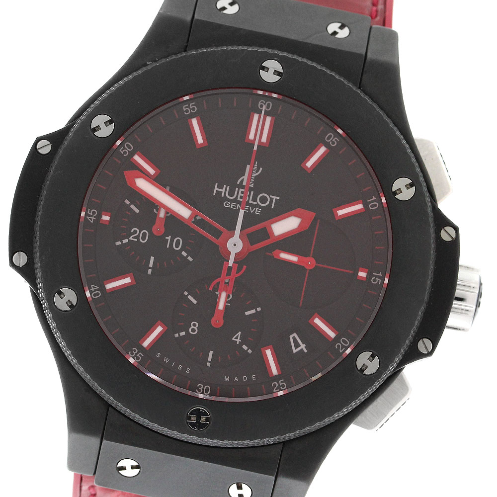 ウブロ HUBLOT 341.CI.1123.GR ビッグバン レッドマジック クロノグラフ 自動巻き メンズ 美品 保証書付き_906782【中古】
