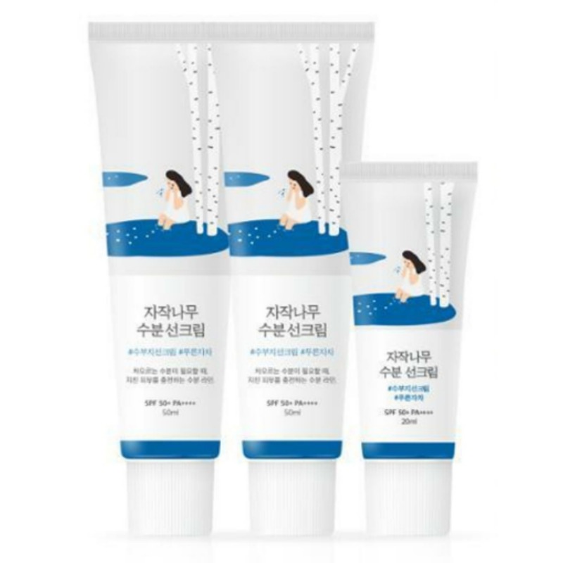 シラカバ 水分 日焼け止め SPF50+ PA++++, 50ml 1+1 (+20ml)