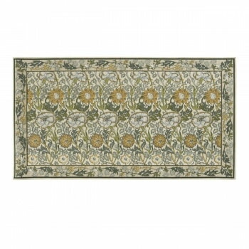 川島織物セルコン Morris Design Studio ピンクアンドローズ マット 約68x122cm FH1718A Y イエロー