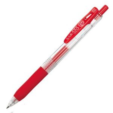 超高品質で人気の 赤 0.5mm サラサクリップ ゲルインクボールペン ゼブラ (まとめ) JJ15-R 60セット 1本 筆記具