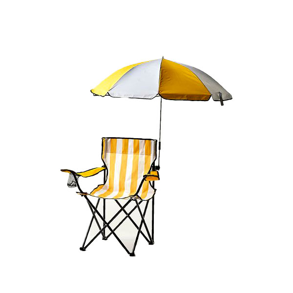 【モダンハウス】パラソルキャンプチェアイエロー