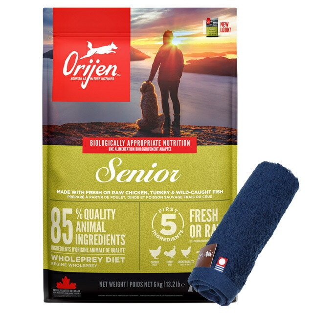 【正規品】オリジン シニア 6kg【犬想いオリジナル今治ハンドタオルプレゼント】【タオルカラー ネイビー】