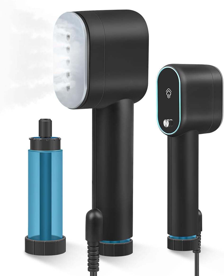 スチームアイロン アイロン 衣類スチーマー 一台多役 20秒立ち上がり シワ伸ばし 除菌消臭 小型 軽量 コンパクト かけたまま ハンディ 携帯用アイロン シワ伸び 旅行/出張/家庭用（ブラック） 11,962円