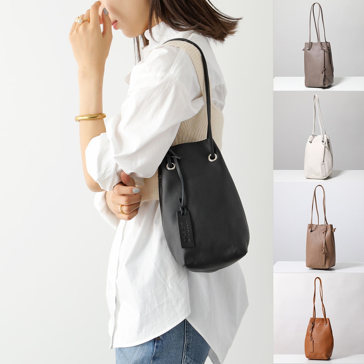 MARCO MASI マルコマージ ショルダーバッグ 3170 VITELLO レディース ハンドバッグ レザー 巾着 鞄 カラー5色