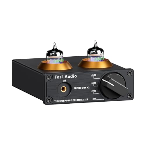 Fosi Audio BOX X2 プリアンプ MM ターンテーブル 5725W真空管 フォノプリア