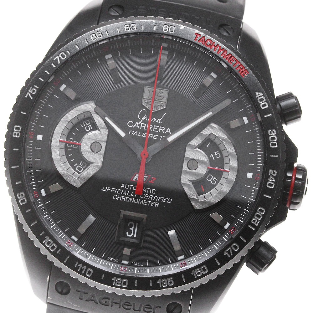 *ベルト訳あり タグホイヤー TAG HEUER CAV518B グランドカレラ RS2 キャリバー17 クロノグラフ 自動巻き メンズ _862149【中古】
