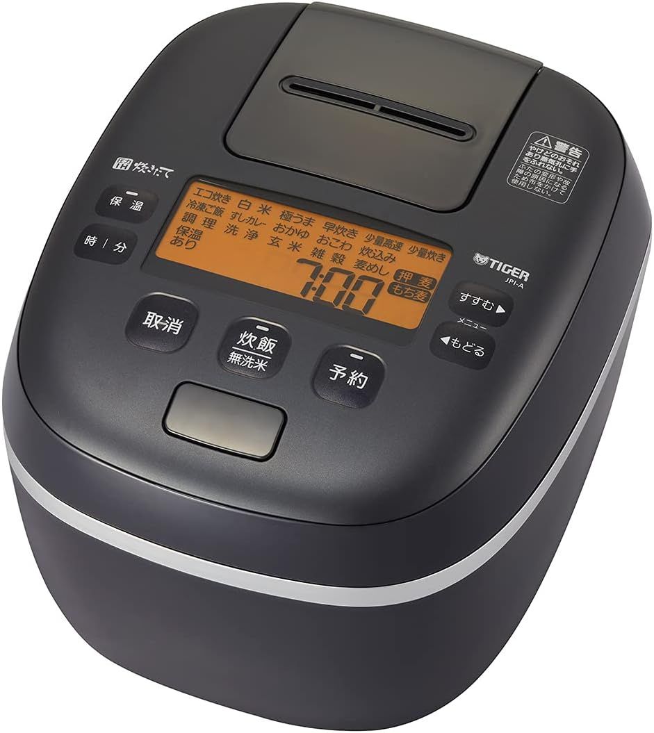 炊飯器 5.5合 圧力IH式 ご泡火炊き少量旨火炊き オフブラック JPI-A100 KO