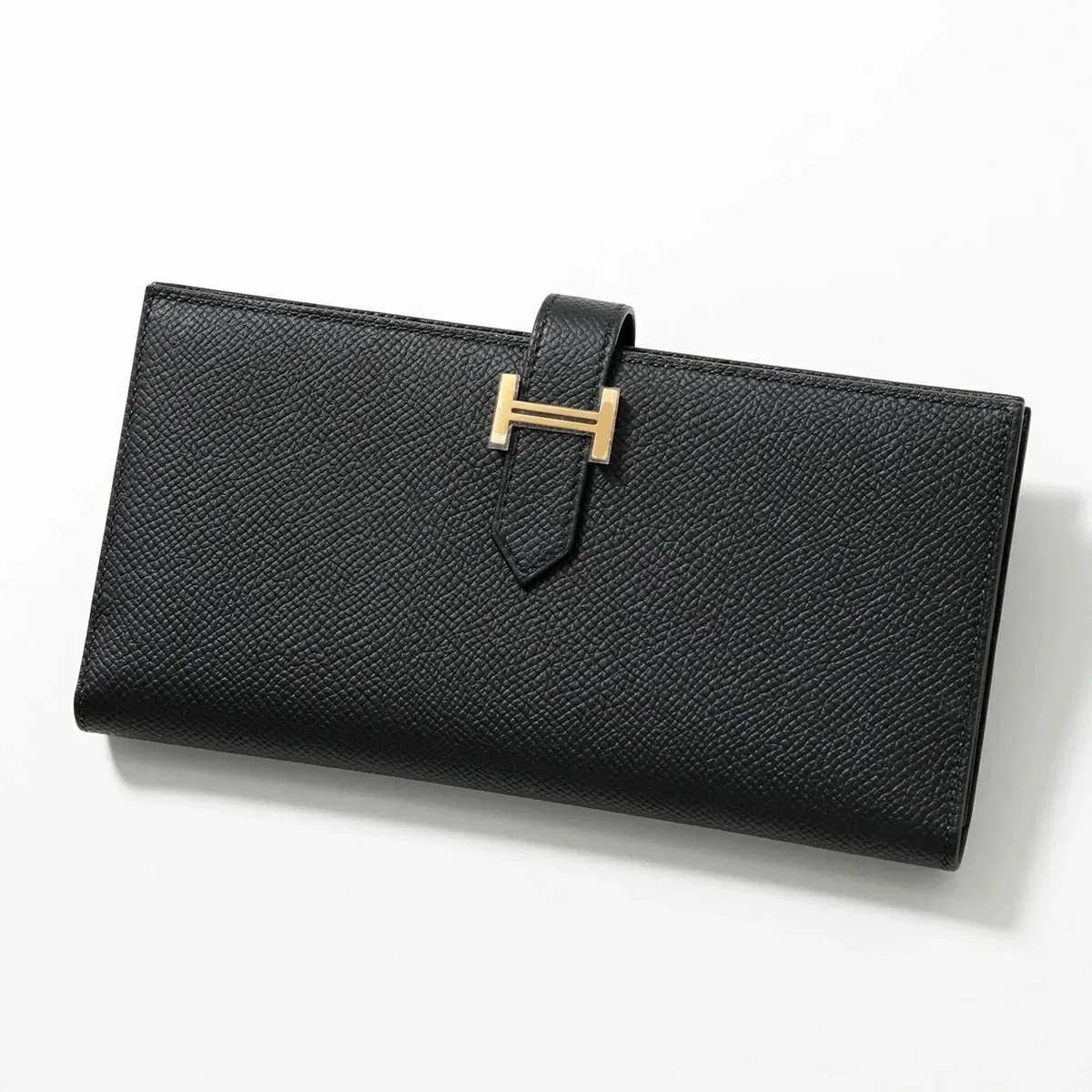 HERMES エルメス 二つ折り長財布 Bearn Souffle ベアン スフレ 039785CC レディース エプソン レザー W刻印 Hメタルロゴ GD金 370,638円