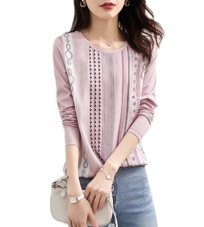 トップス Tシャツ ロングTシャツ ロンT 袖あり 長袖 ラウンドネック シフォン 綿 コットン 快適 着心地 かわいい 大人可愛い きれいめ シンプル カジュアル 大人 上品 おしゃれ お洒落