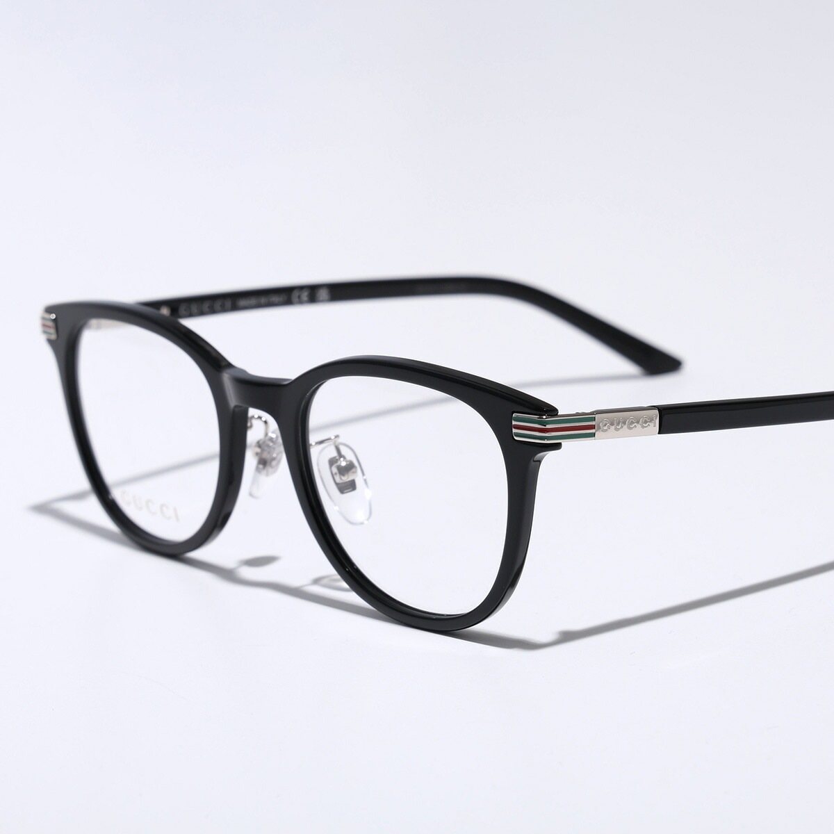 GUCCI グッチ メガネ GG1905OJ メンズ ウェリントン型 ラウンド セルフレーム フルリム クリングスタイプ アジアンフィット 眼鏡 001/BLACK-TRANSPARENT