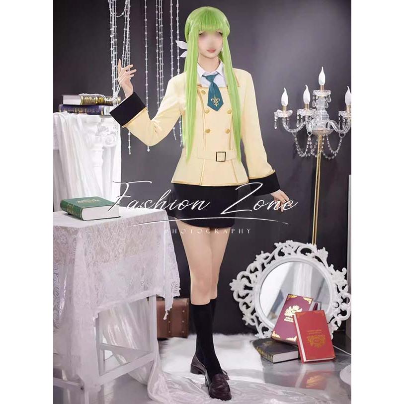 【品質良い 大好評中】迅速な出荷コードギアス 反逆ルルーシュ シー・ツー CC. ミレイアッシュフォード 制服 コスプレ衣装 ウィッグ cos ハロウィン 演出服 変装