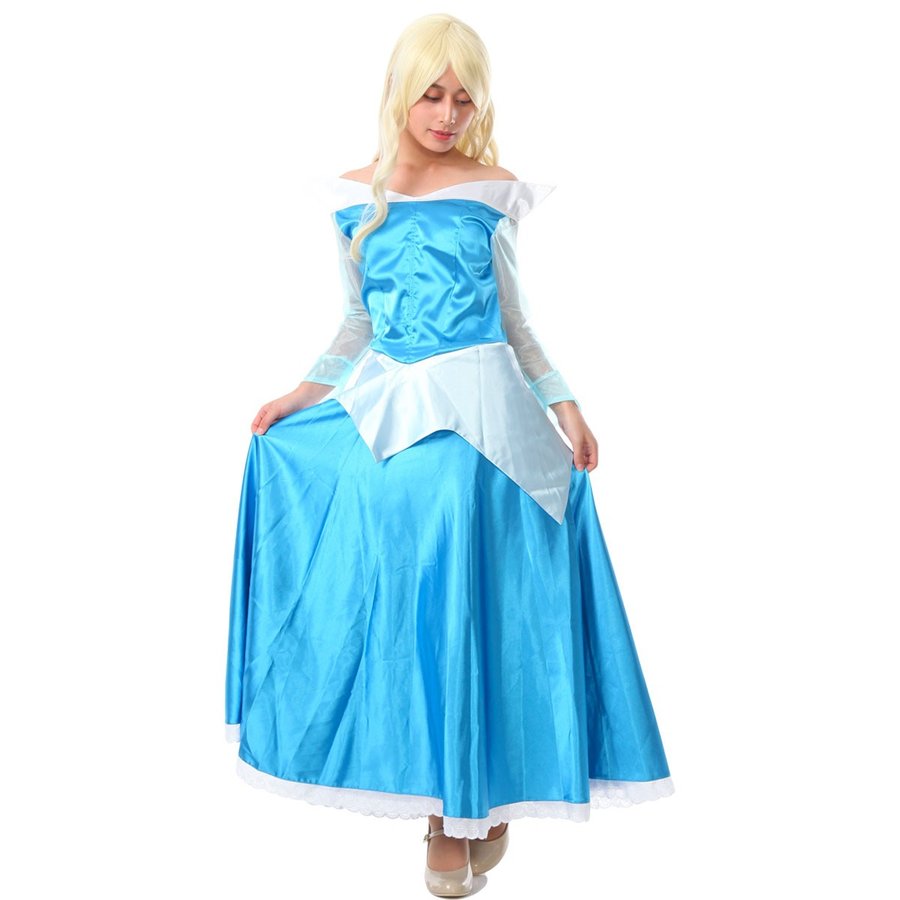 オーロラ姫 コスプレ ドレス 衣装 眠れる森の美女 プリンセス コスチューム