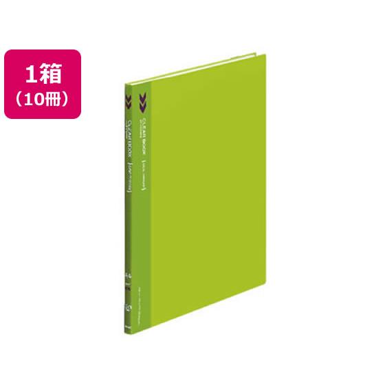 クリヤーブックK2固定式サイドスローA4 20P 黄緑10冊 コクヨ K2ﾗ-SK20YG