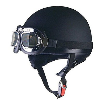 他サイト： リード工業 (LEAD) バイク用 ハーフ ヘルメット CROSS CR-751 マットブラック LLサイズ (61-62cm未満)の商品画像