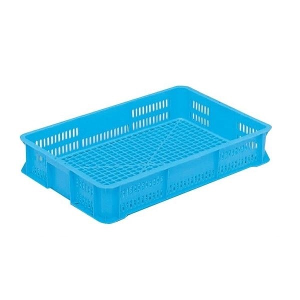 5個セット リステナー/網目コンテナボックス MB-13 ブルー メッシュ構造 みかん 果物 野菜等収穫 保管 保存 物流