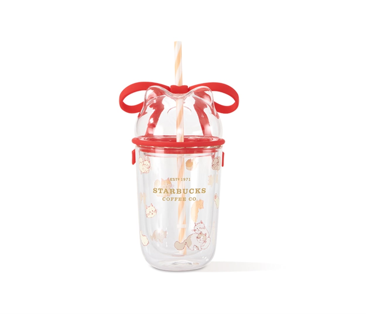 スターハックス リボン グラス ストローカップ 400ml 大人気