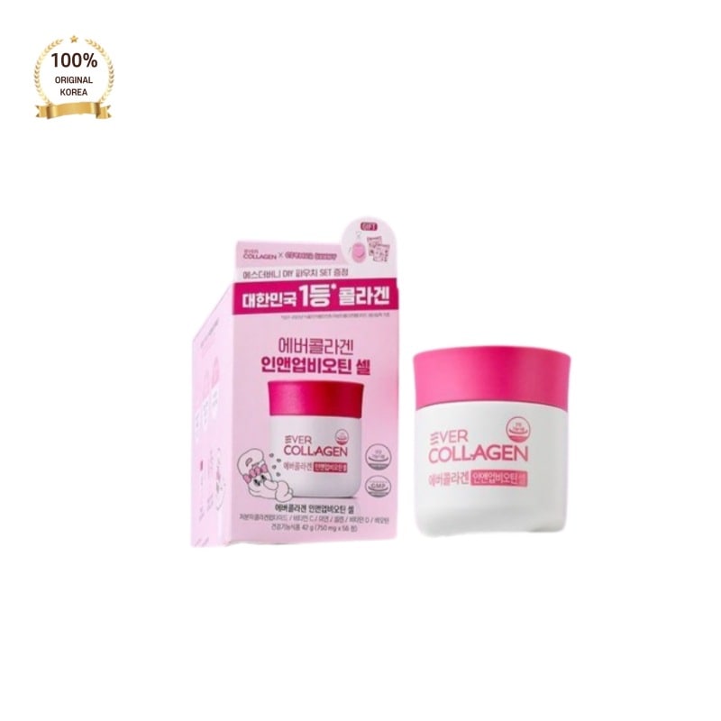 エバーコラーゲン イン＆アップ ビオチンセル（4週間）エスター バニー限定キーチェーン付きビオチン＆コラーゲンのダブルサポート内側から美しさを引き出す！