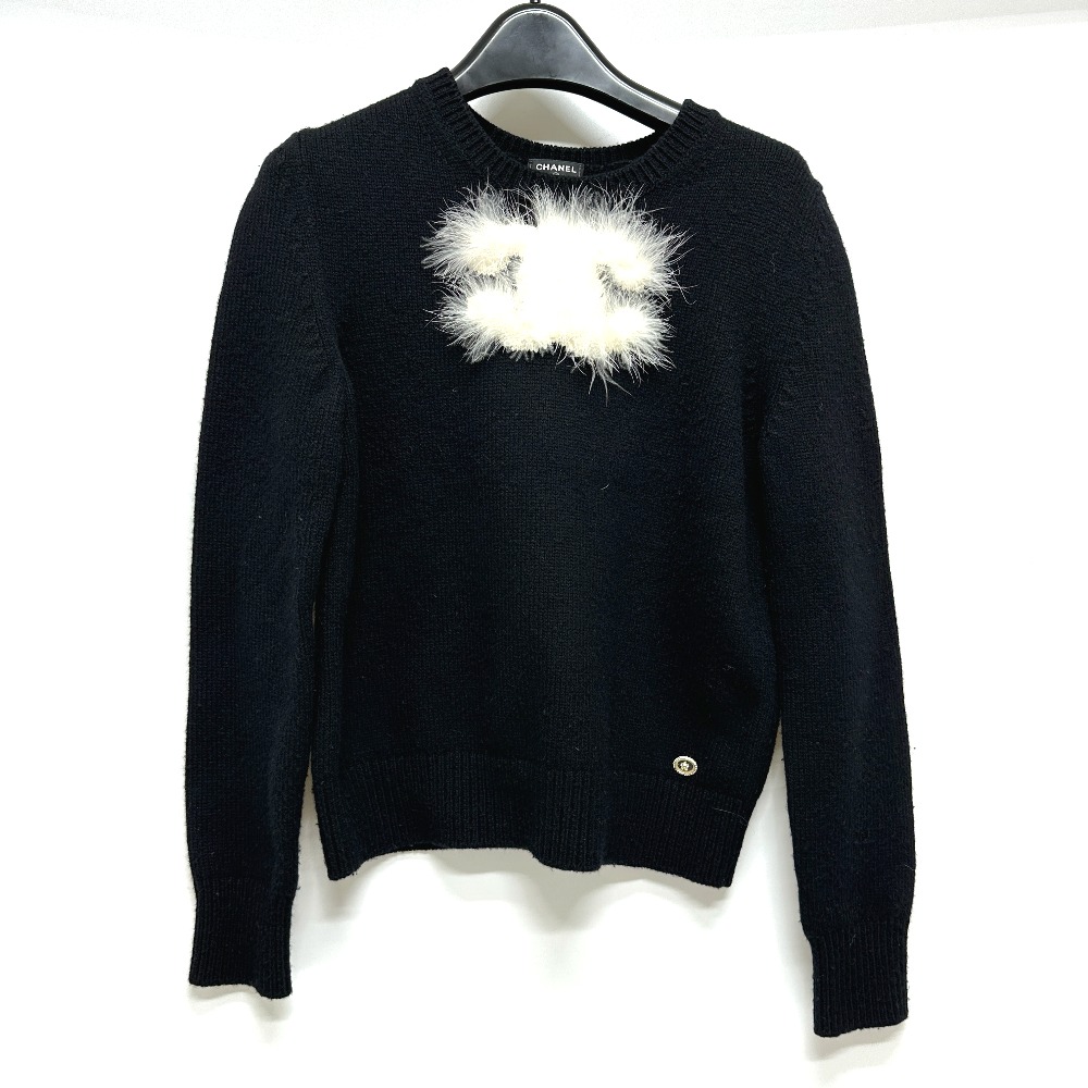 セーター P76044 ココマーク ファー 24ＡＷ アパレル カシミヤ ブラック