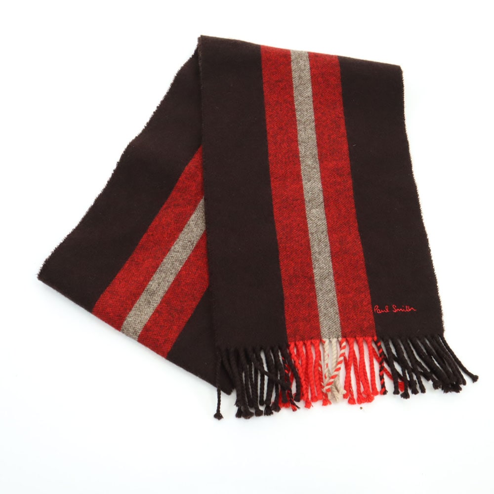 スコットランド製 マフラー ブラウン メンズ