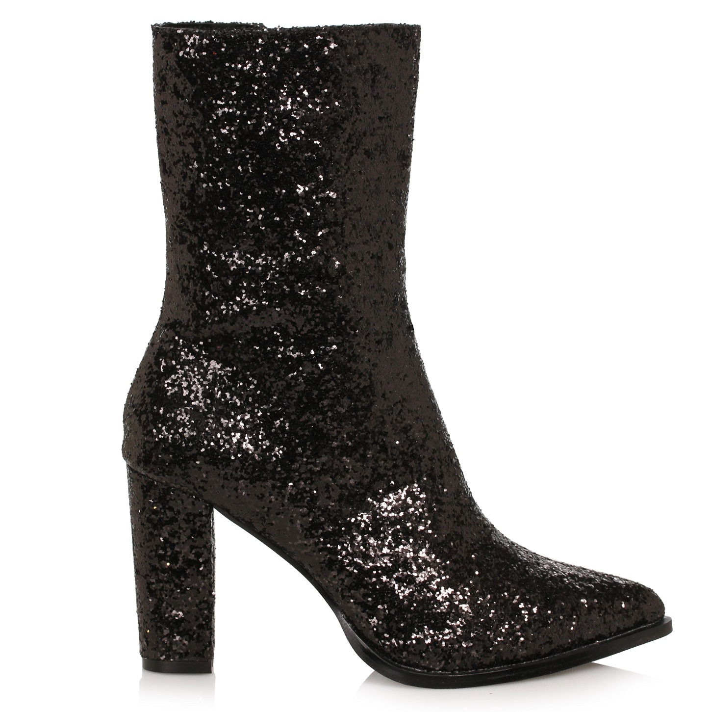 Ellie Shoes 325-FRESCA Women’s Glitter GoGo Calf Boot レディース グリッター ゴーゴー ハーフ ブーツ ハロウィンコスプレ