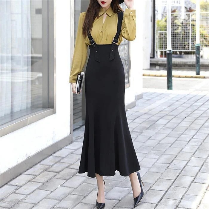 【Primepic】ジャンパースカート サロペット ジャンスカ キャミワンピース レディース ワンピース マーメイドスカート オールインワン 重ね着 可愛い