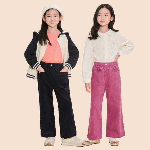 [BEANPOLE KIDS] 24FW 女児 セミワイド コーデュロイ パンツ (2種 択1)