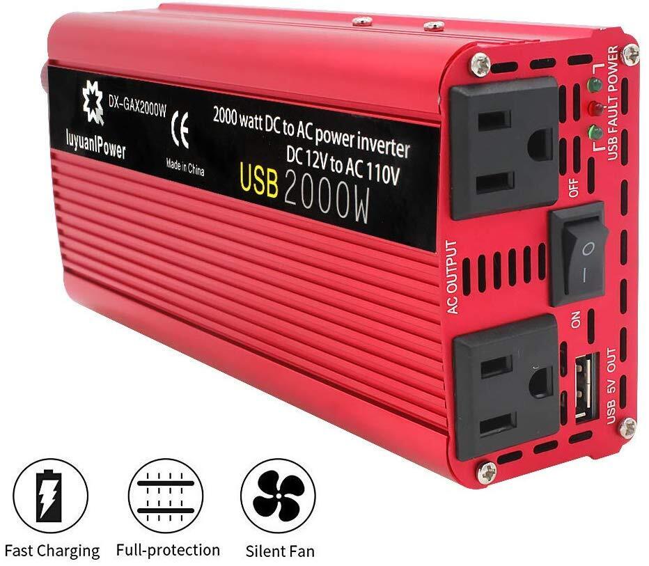 30日間無料交換 インバーター 12V 100V 500W シガーソケット コンセント DCAC パネル 修正波 ソーラーパネル ソーラー発電 変換器 パワーインバーター 地震 防災用品 カーインバー