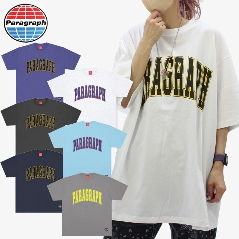パラグラフ MODERN PRINTING T-SHIRT NO.051 NO.51 カレッジロゴ Tシャツ 半袖 メンズ レディース カットソー