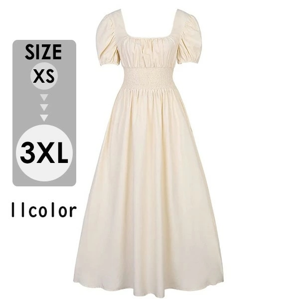 ワンピース ハロウィン 大人 女の子 半袖 中世 レジンシーバル ロングドレス 大きいサイズ 11カラー コスプレ衣装 バー ステージ衣装 仮装パーティー 日常用 文化祭 学園祭 eb018m