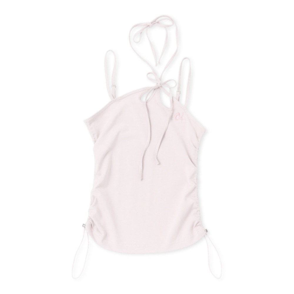 NERDY 女性用ストリングホルターネックノースリーブトップベビーピンク