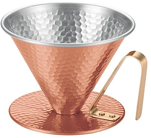 銅のコーヒードリッパー （大） 槌目 4222
