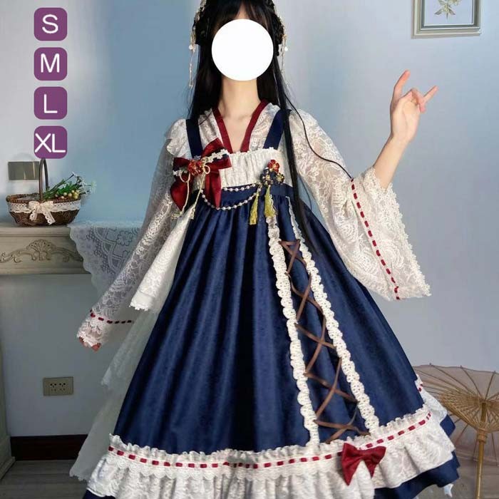 【毎日厳選 】 ロリータ セットアプ ワンピース トップス 可愛い お姫様 Lolita ロリータ服 ロリータ リボン 可愛い アイドル衣装 コスチューム コスプレ衣装 文化祭 学園祭 かわいい 萌え