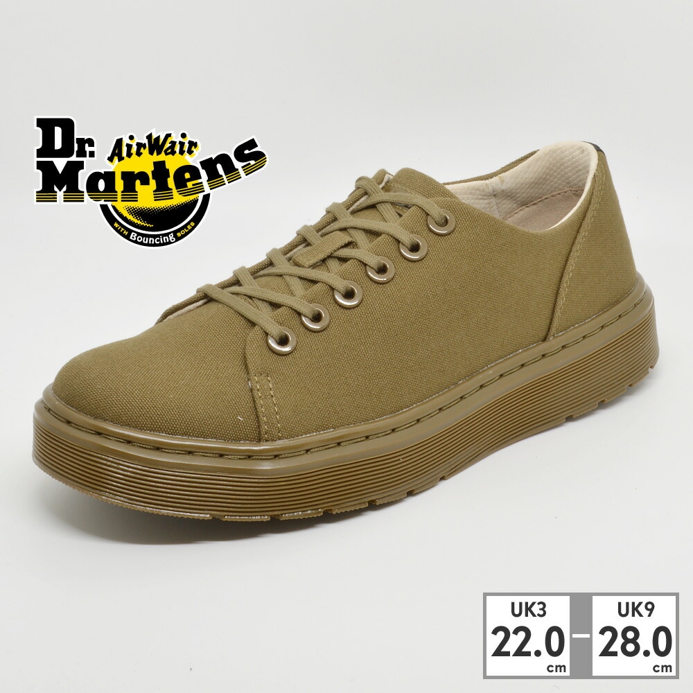 ドクターマーチン スニーカー メンズ レディース VIBE 6 ホール シューズ 30830 30830538 Dr.Martens Dante DANTE DMS OLIVE CANVAS【ラッピン
