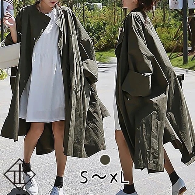 【即納】トレンチコート レディース ロング トレンチコート ロング丈 コート アウター 大きいサイズ 秋 ライトアウター フォーマル ロング ミディアム ジャケット 美シルエット 大人可愛い おしゃれ