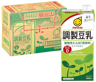 他サイト： マルサン 調製豆乳 1L×6本の商品画像