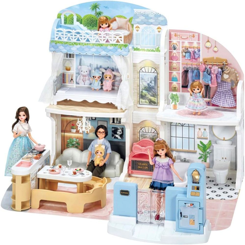 リカちゃん ハウス おしゃべりオートロック 2階建てのグラン/メゾン おままごと おもちゃ （人形別売） 3歳以上