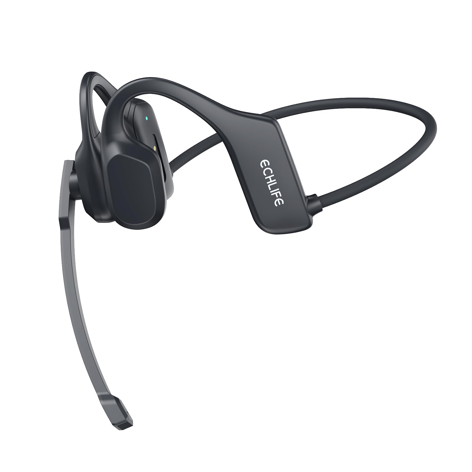 Earaku(イアラク) Bluetoothヘッドセット 通話用イヤホン 両耳 耳掛け マイク付き Bluetooth5.2 ENCノイズキャンセリング技術 耳を塞がない 最強 ビジネスイヤホン クリ