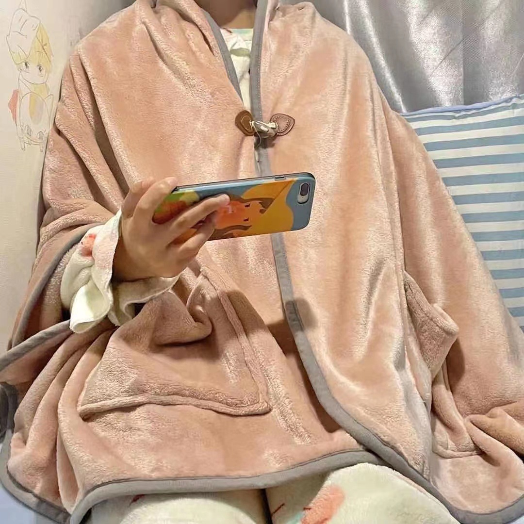 ルームウェアパジャマ掛け毛布 ふわふわ インテリア 肩掛け もこもこ あったか 冷房対策 大判 フランネル 寝具 ポンチョ ランケット ルームウェア ブランケット 洗濯可能 ボア