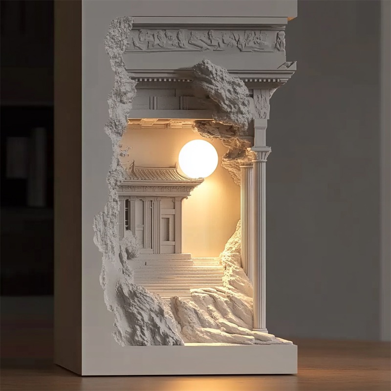 オリジナル石膏壁灯埋め込みコーナー民宿廊下通路階段感応埋め込み壁灯装飾雰囲気灯