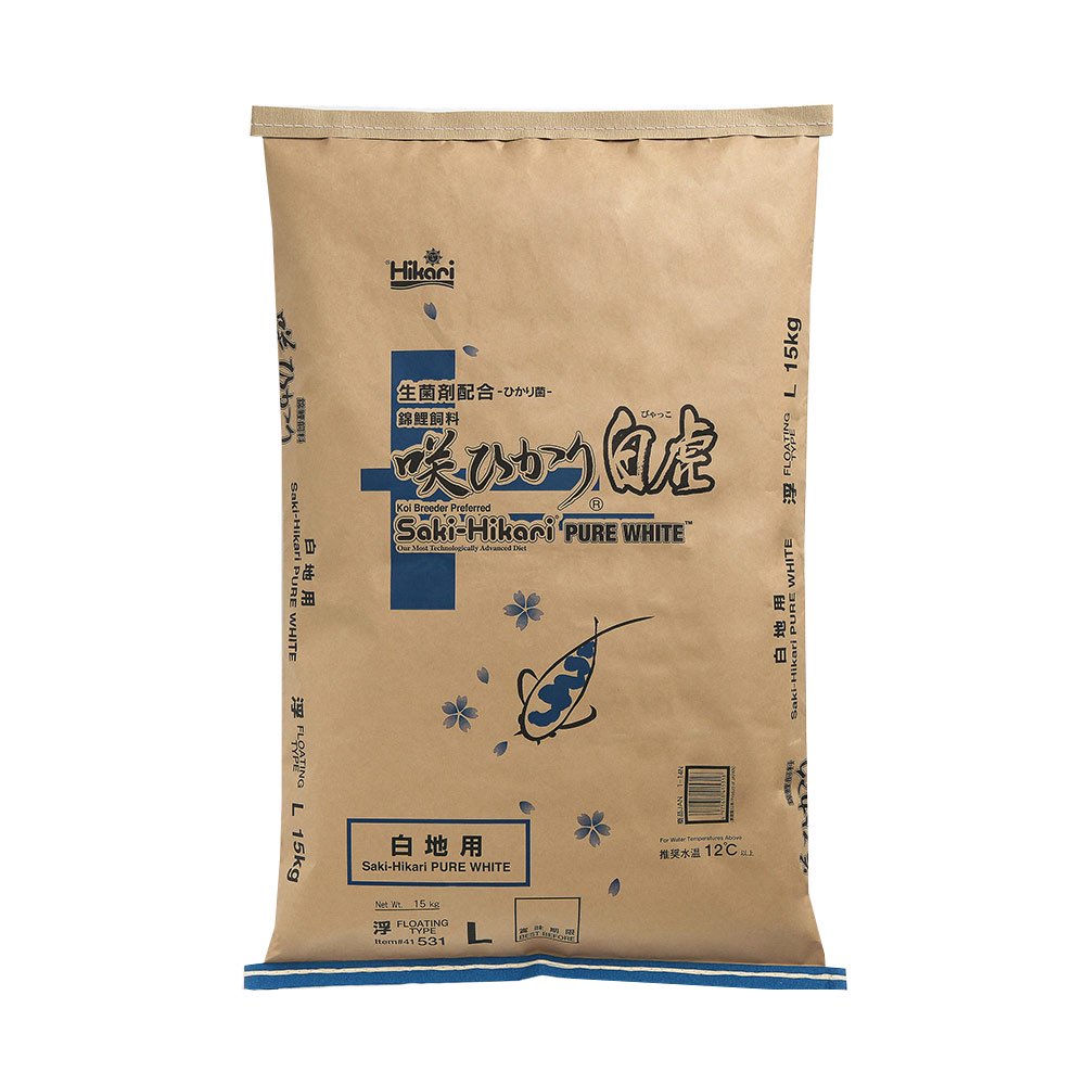 鯉の餌　咲ひかり白虎　白地用　浮上　Ｌ　１５ｋｇ　錦鯉　餌　飼料　ＣＲＣ10―41―70―10―00