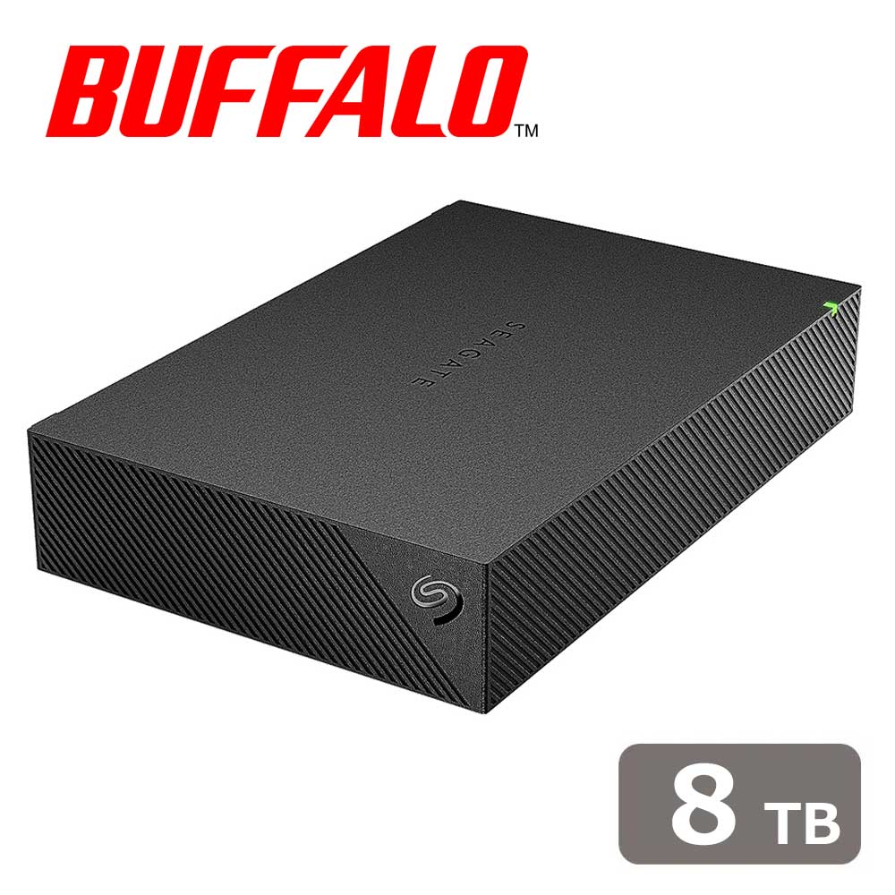 バッファローBUFFALO Seagate製「TV録画」or「PC保存」につかえる外付けハードディスク 8TB HDSGDA8U3B