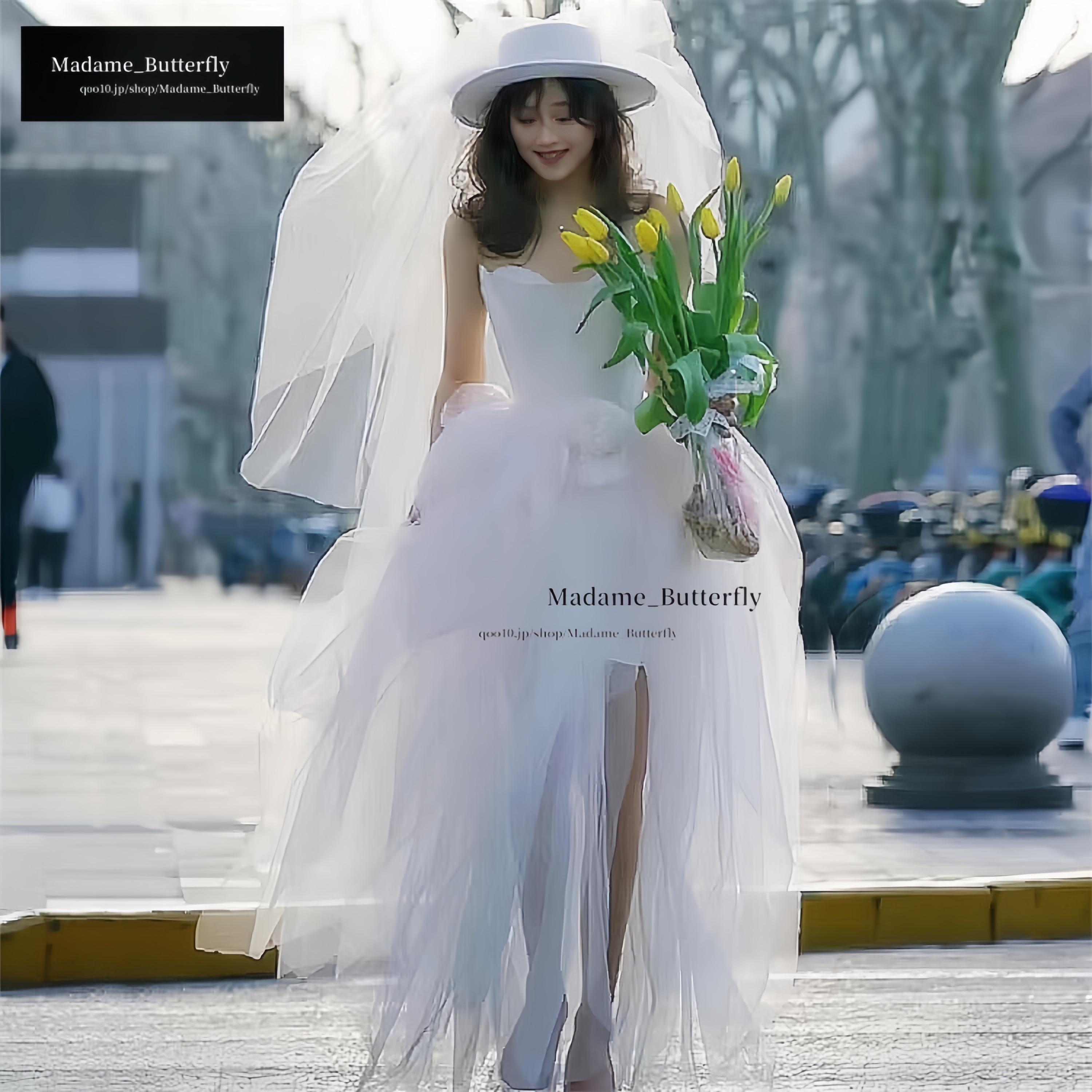 森系 パーティードレス ウェディングドレス 立体花 花嫁ロングドレス 結婚式 二次会 エレガント お呼ばれ 挙式 簡約 姫系発表会 コンサート 韓国ファッション ポンポンスカート