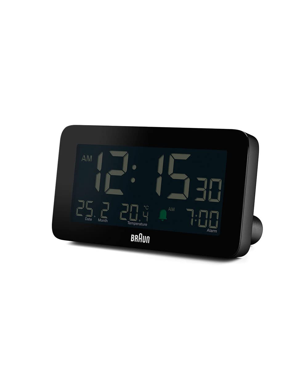 【正規輸入品】BRAUN/ブラウン Digital Alarm Table Clock Black BC10B