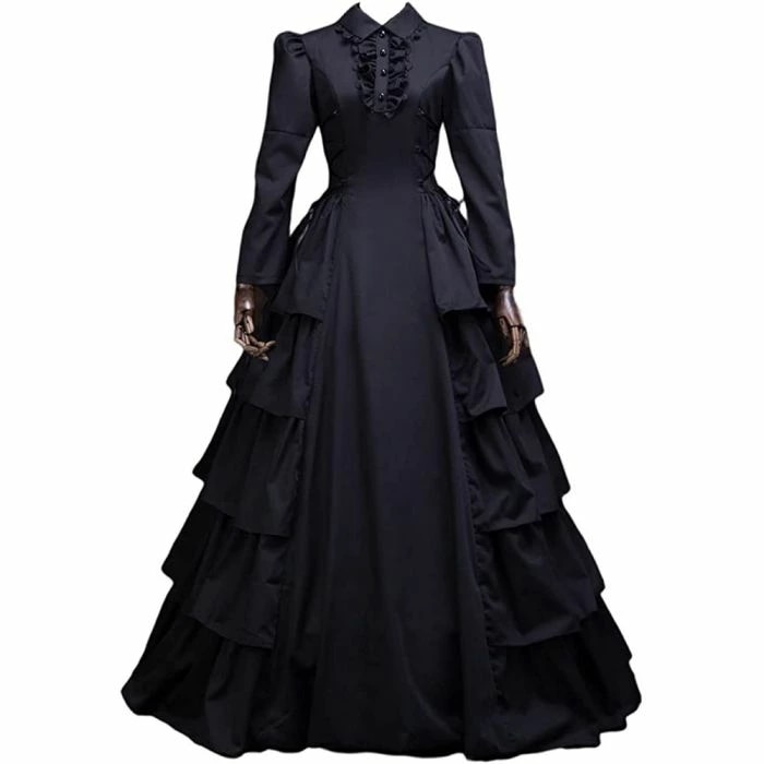 ハロウィン コスプレ ワンピース 中世ヨーロッパ お姫様 貴族 洋装 半袖 ベルスリーブ ステージ衣装 王族服 豪華 宮廷服ドレス 仮面舞踏会ドレス ゴシック様式 ビクトリア 風 女王 ドレス 劇場