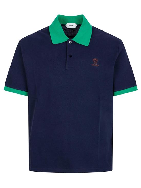 VERSACE Men Polo Shirts 10240311A176812U3I0 Blue